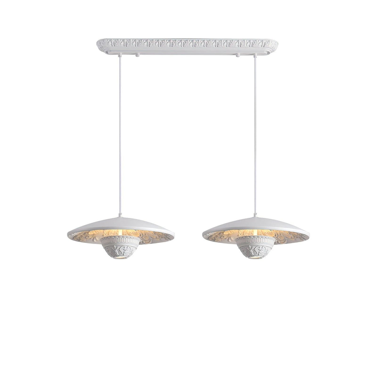 Jhel Pendelleuchte aus Kunstharz im Flying Saucer-Design