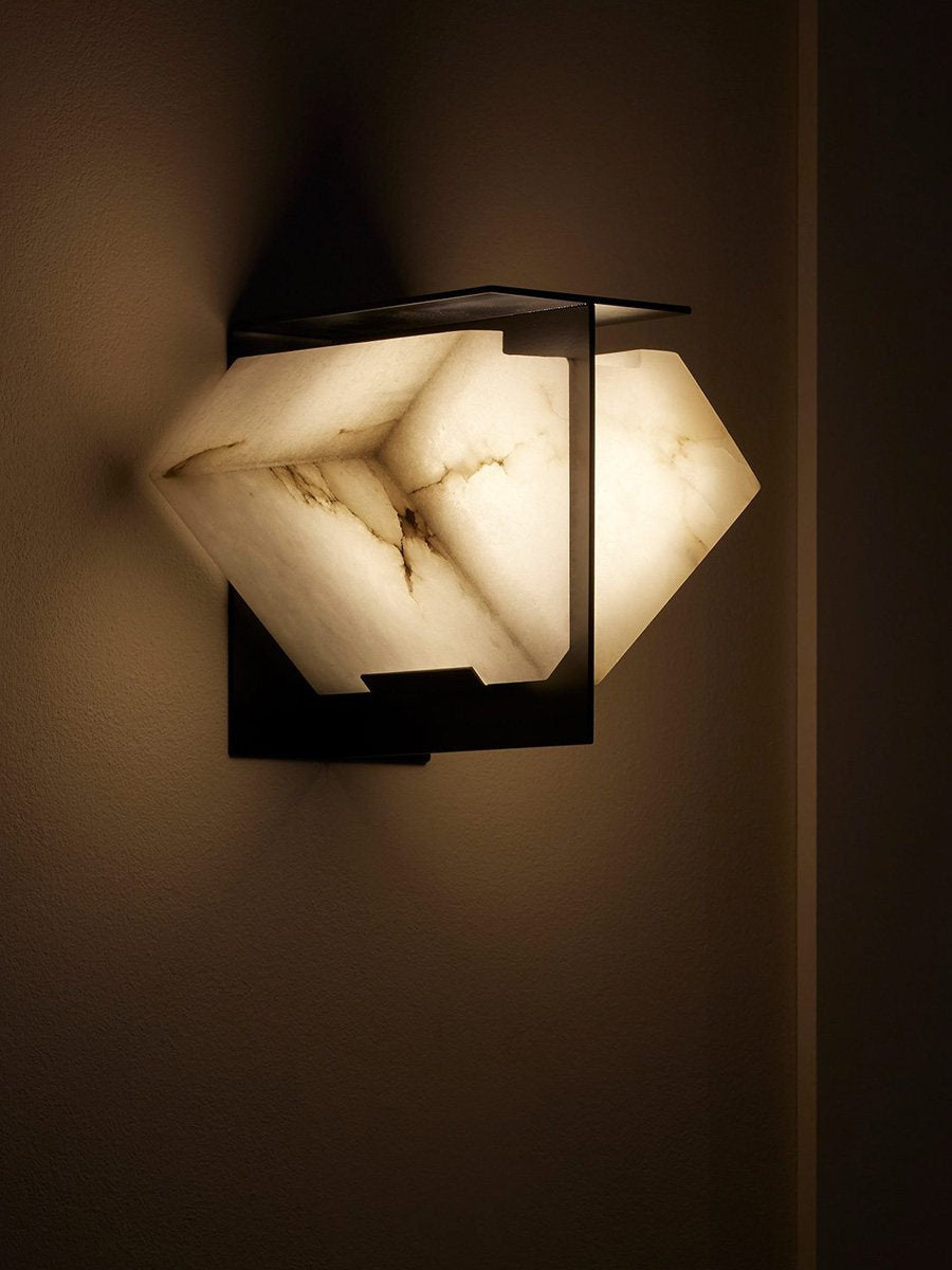 Albanelia Halo Alabaster-Wandleuchte