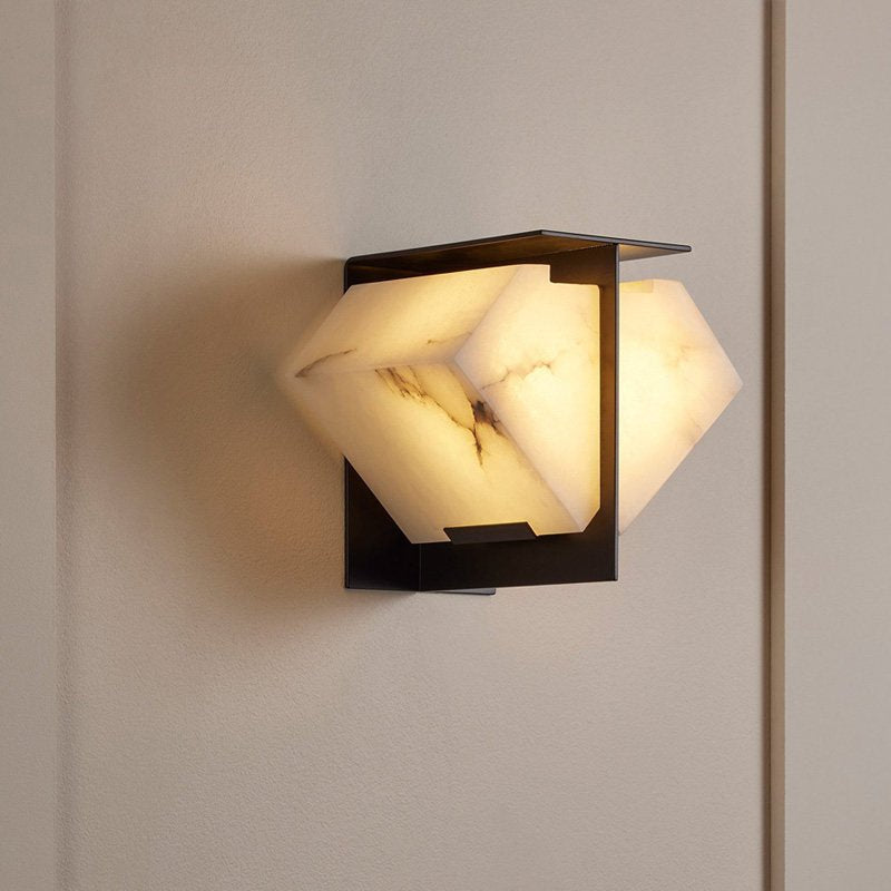 Albanelia Halo Alabaster-Wandleuchte