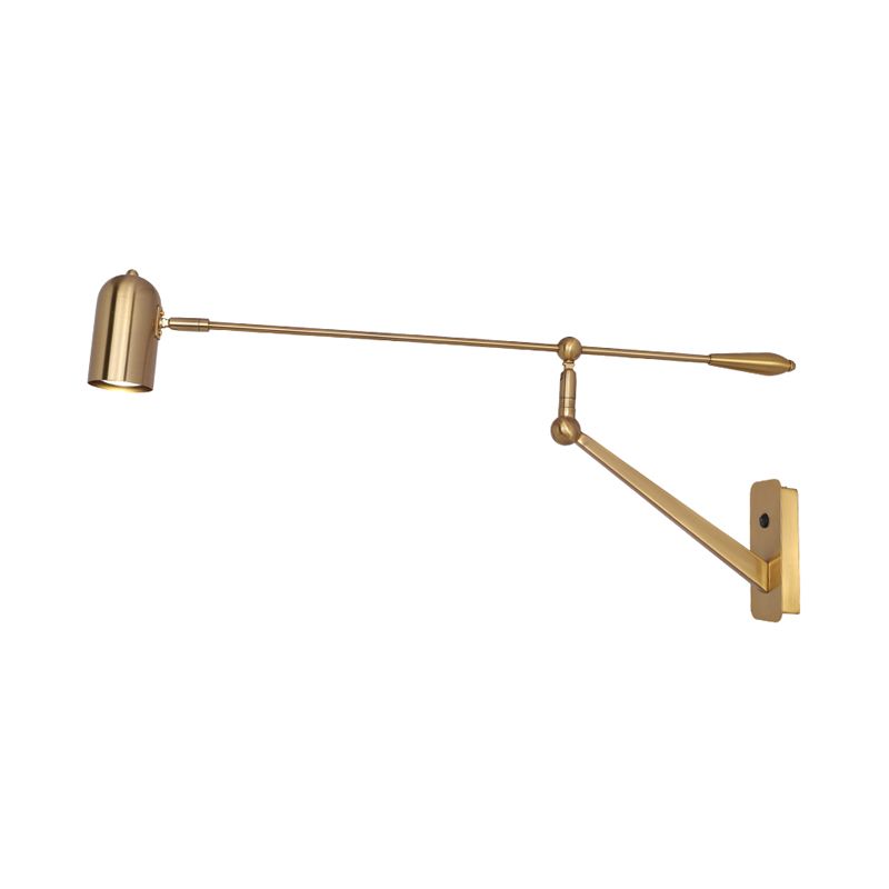 Arisha Modern Wandleuchte Zylindrisch, Gold, Schlafzimmer, Metall