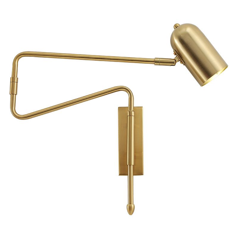 Arisha Modern Wandleuchte Verstellbar, Schwarz/Gold, Wohnzimmer, Metall