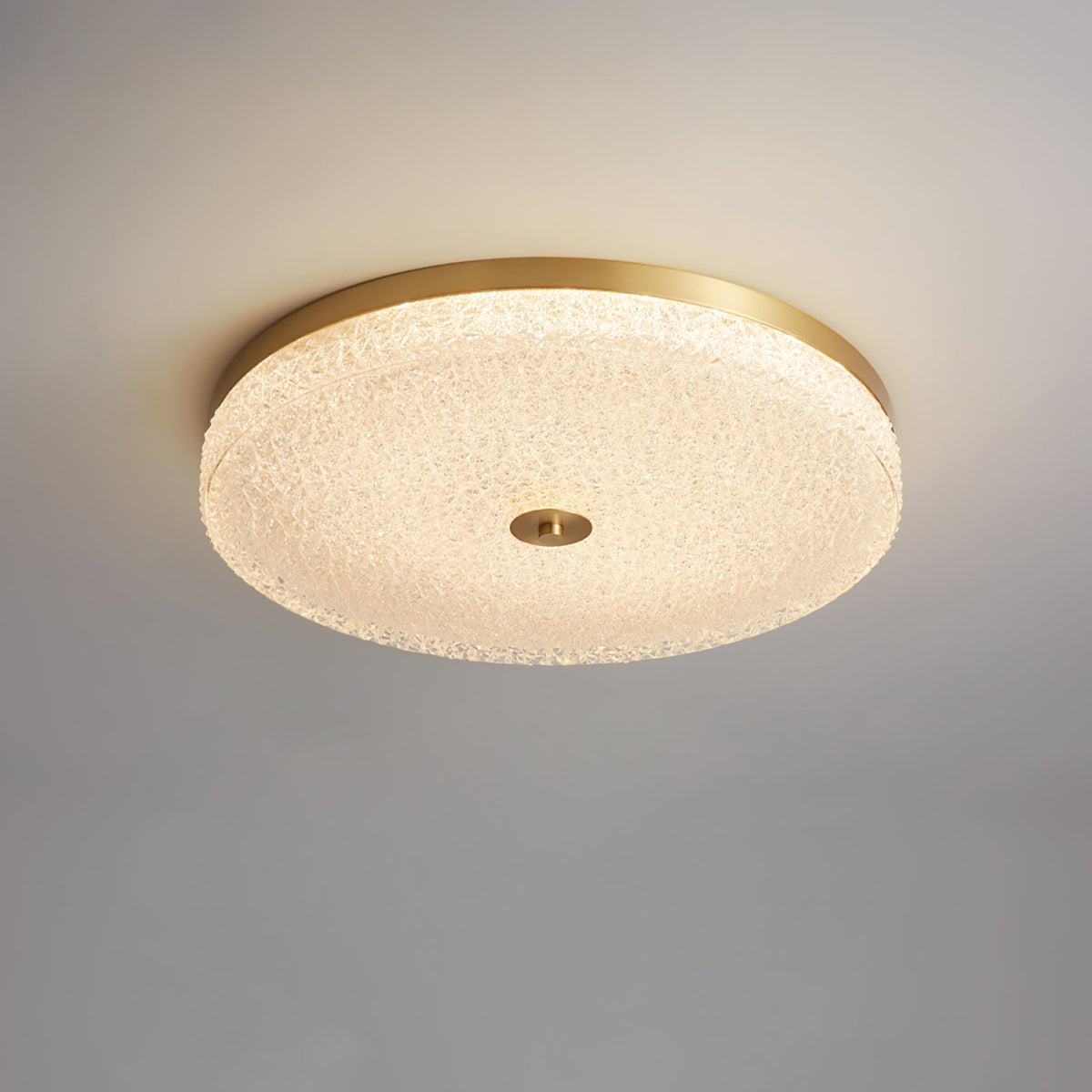 Celuelle Deckenleuchte aus Milchglas mit Textur im minimalistischen eleganten Stil