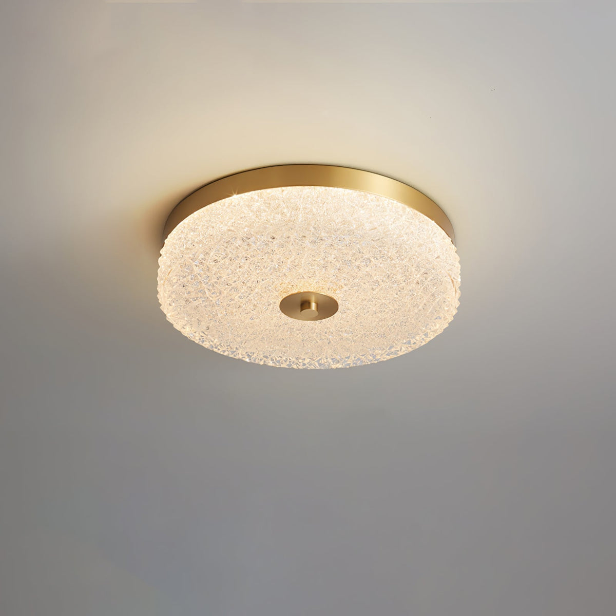 Celuelle Deckenleuchte aus Milchglas mit Textur im minimalistischen eleganten Stil