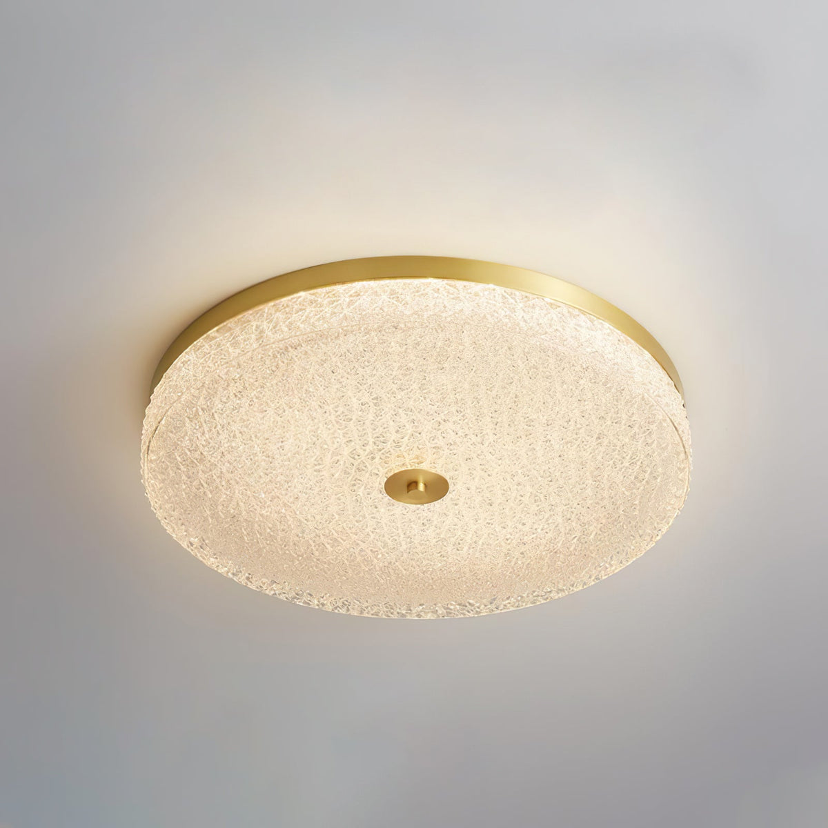 Celuelle Deckenleuchte aus Milchglas mit Textur im minimalistischen eleganten Stil