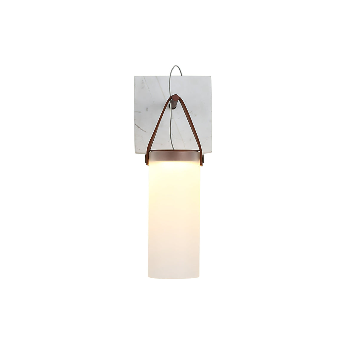 Galerie Wandleuchte Fontana Glas Leder Marmor