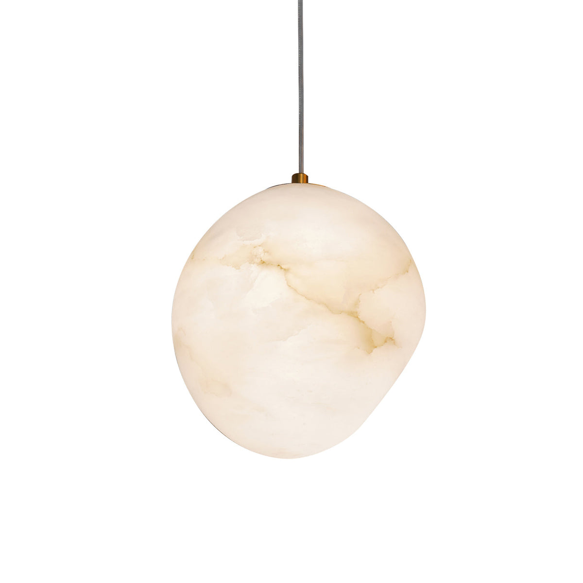 Ralen Pendelleuchte aus Alabaster mit Messing-Akzenten für eine warme, elegante Atmosphäre
