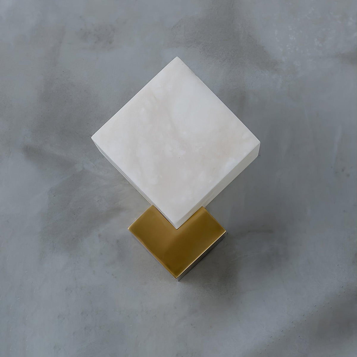 Block Alabaster-Wandleuchte