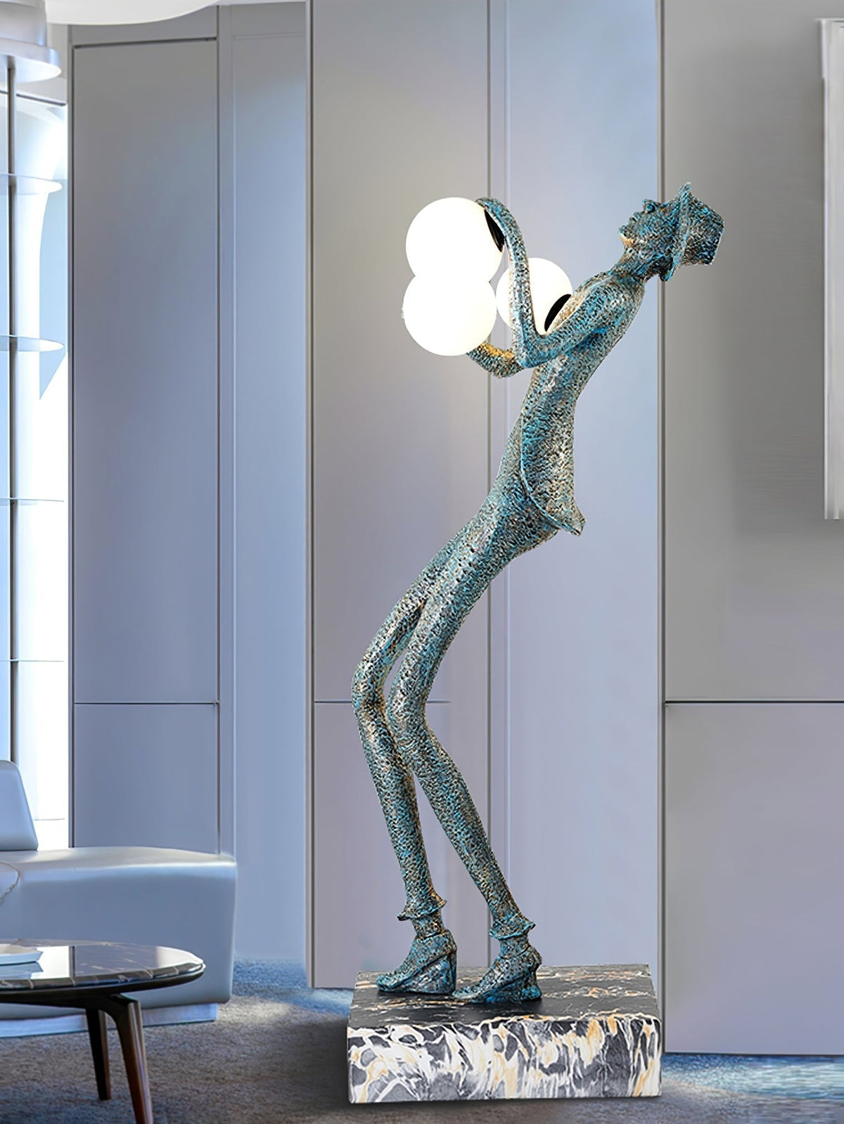 Evlirir Kunstbronze-Stehleuchte &