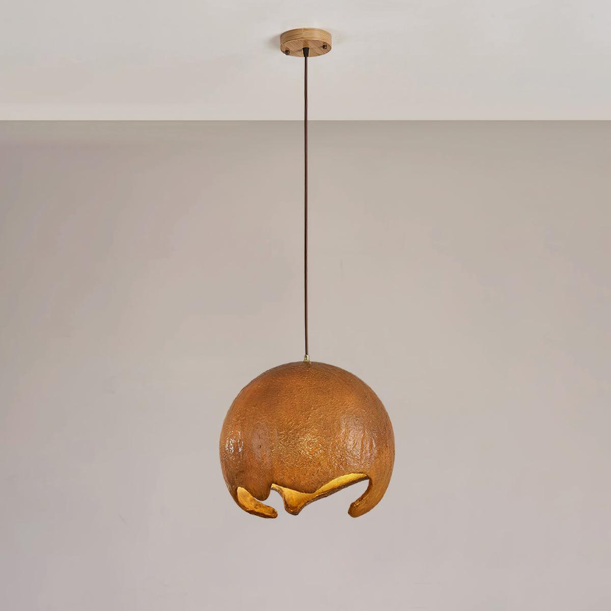 Patrick Pendelleuchte aus Kunstharz im Wabi-Sabi-Stil