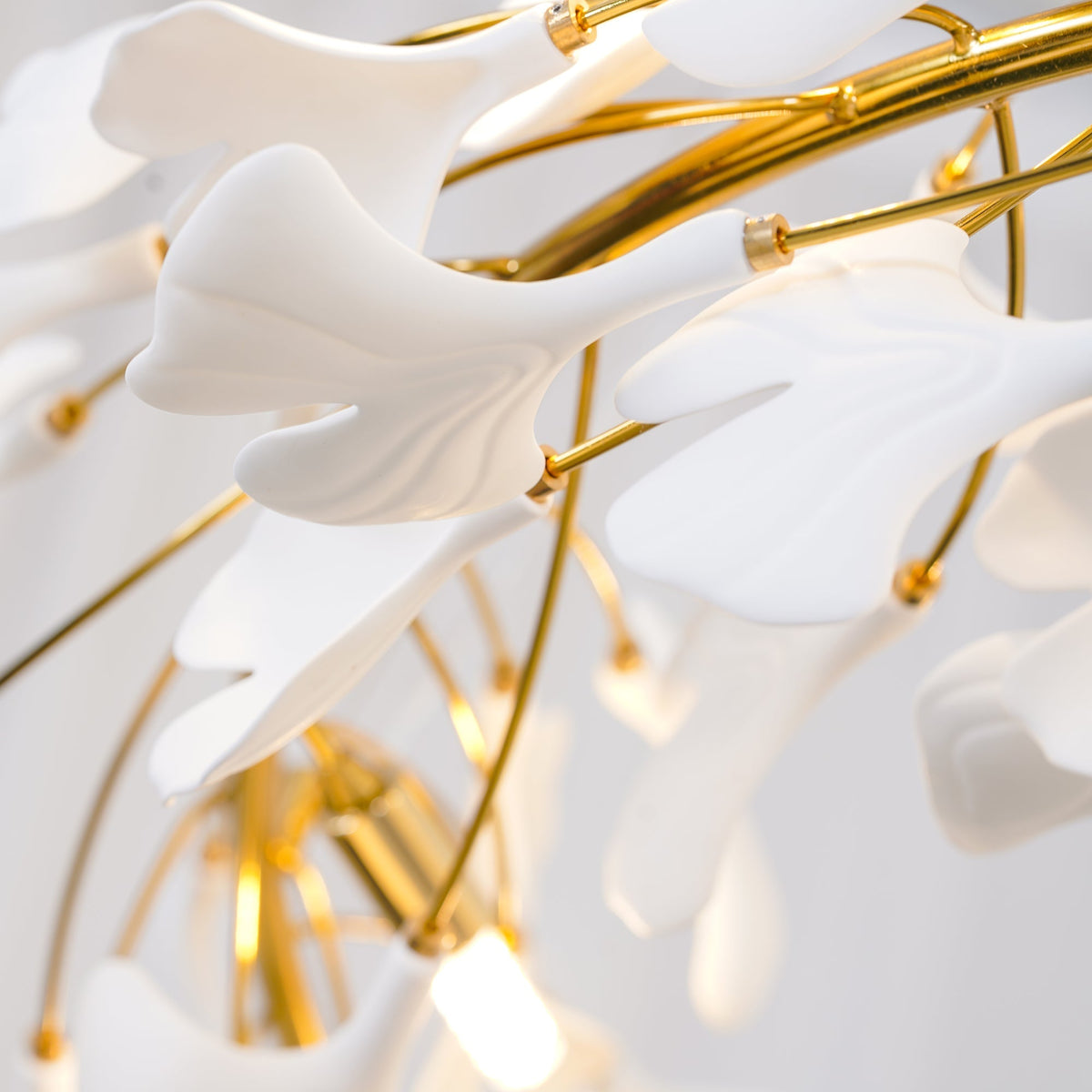 Olivia Ring Runde Kronleuchter Moderner gold LED Keramik
