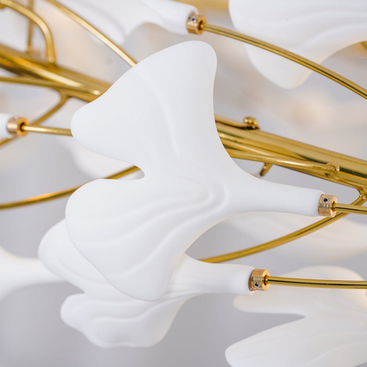 Olivia Ring Runde Kronleuchter Moderner gold LED Keramik