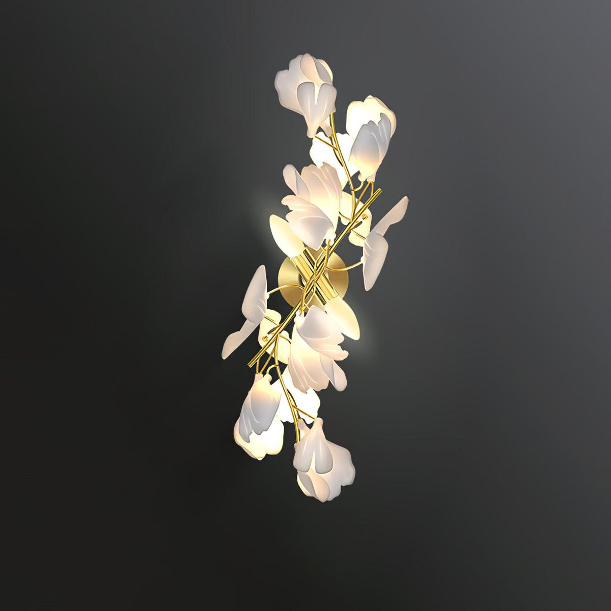 Solivaya Wandleuchte Gingko Flowers Messing