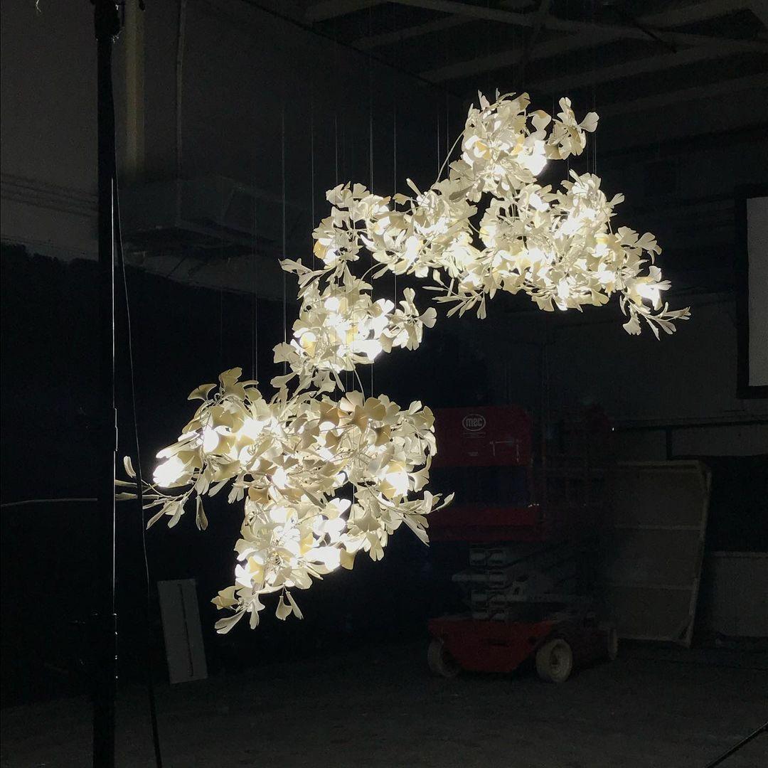 Cerivissa Gingko Keramik-Kronleuchter
