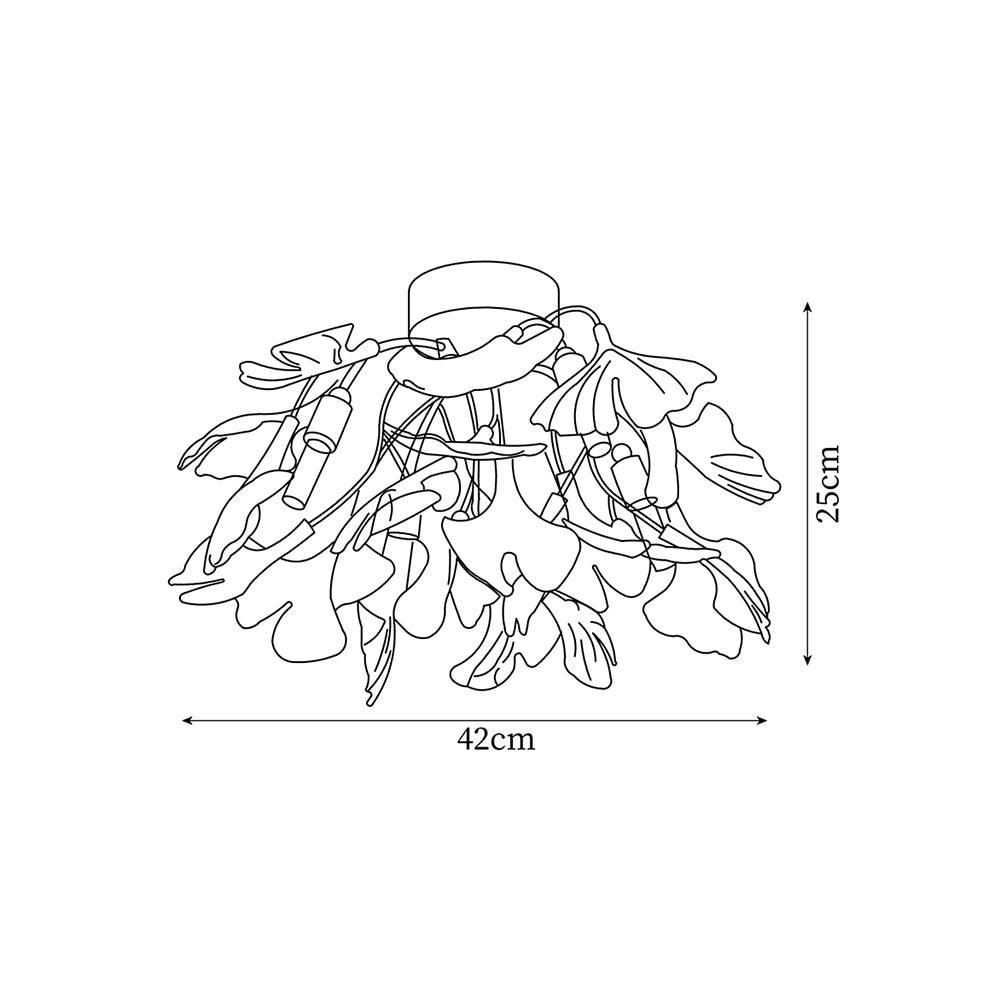Callenne elegante Deckenleuchte mit Ginkgo-Blatt-Design