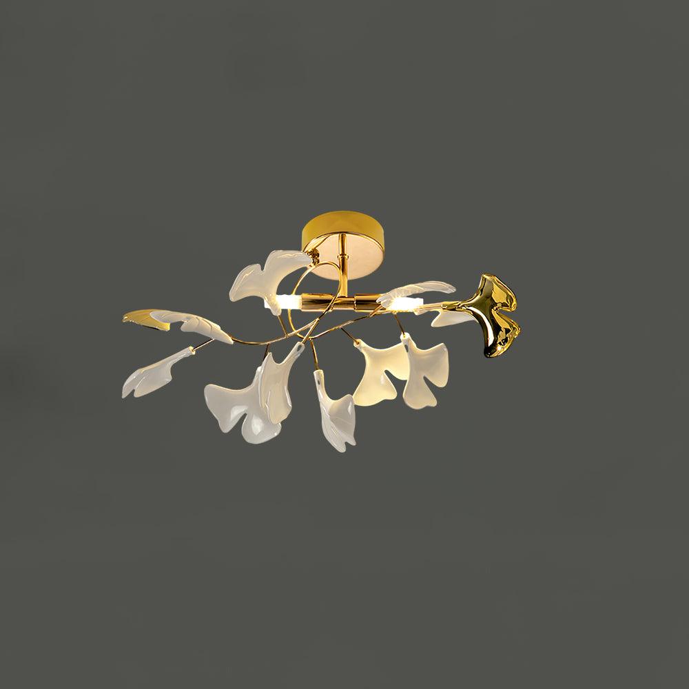Callenne elegante Deckenleuchte mit Ginkgo-Blatt-Design