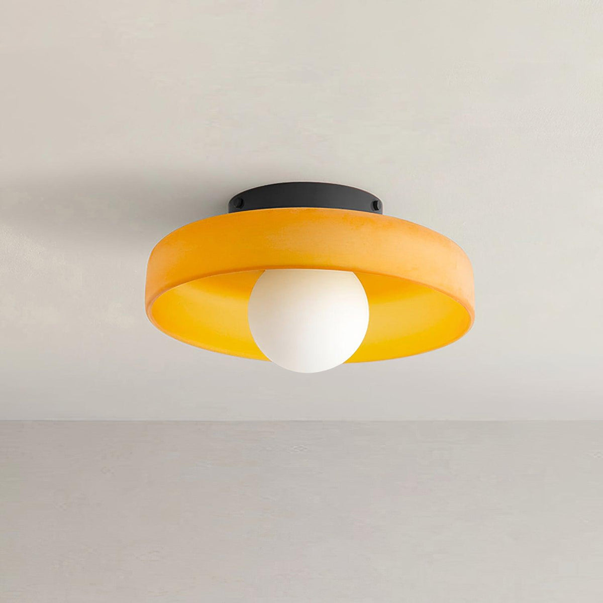 Diroxen Deckenleuchte Orange Ring verspielte skulpturale Kugel