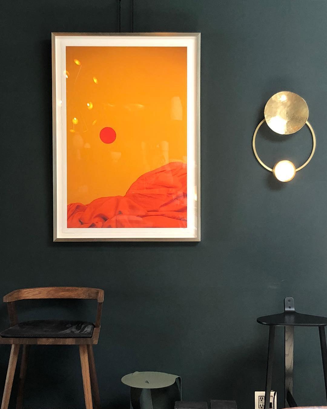 Elynis Messing & Glas moderne Wandleuchte