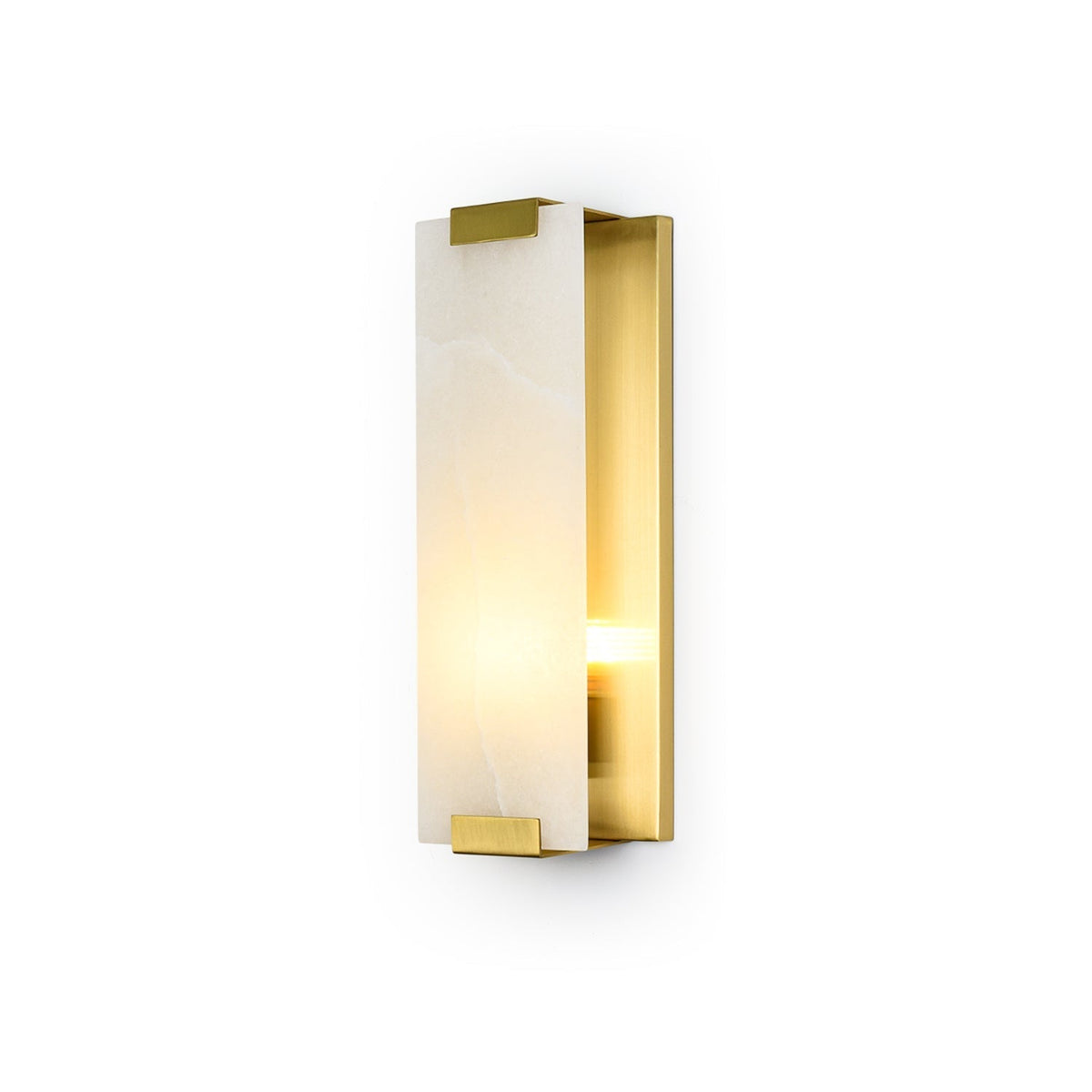 Arrina rechteckige Wandleuchte aus Alabaster