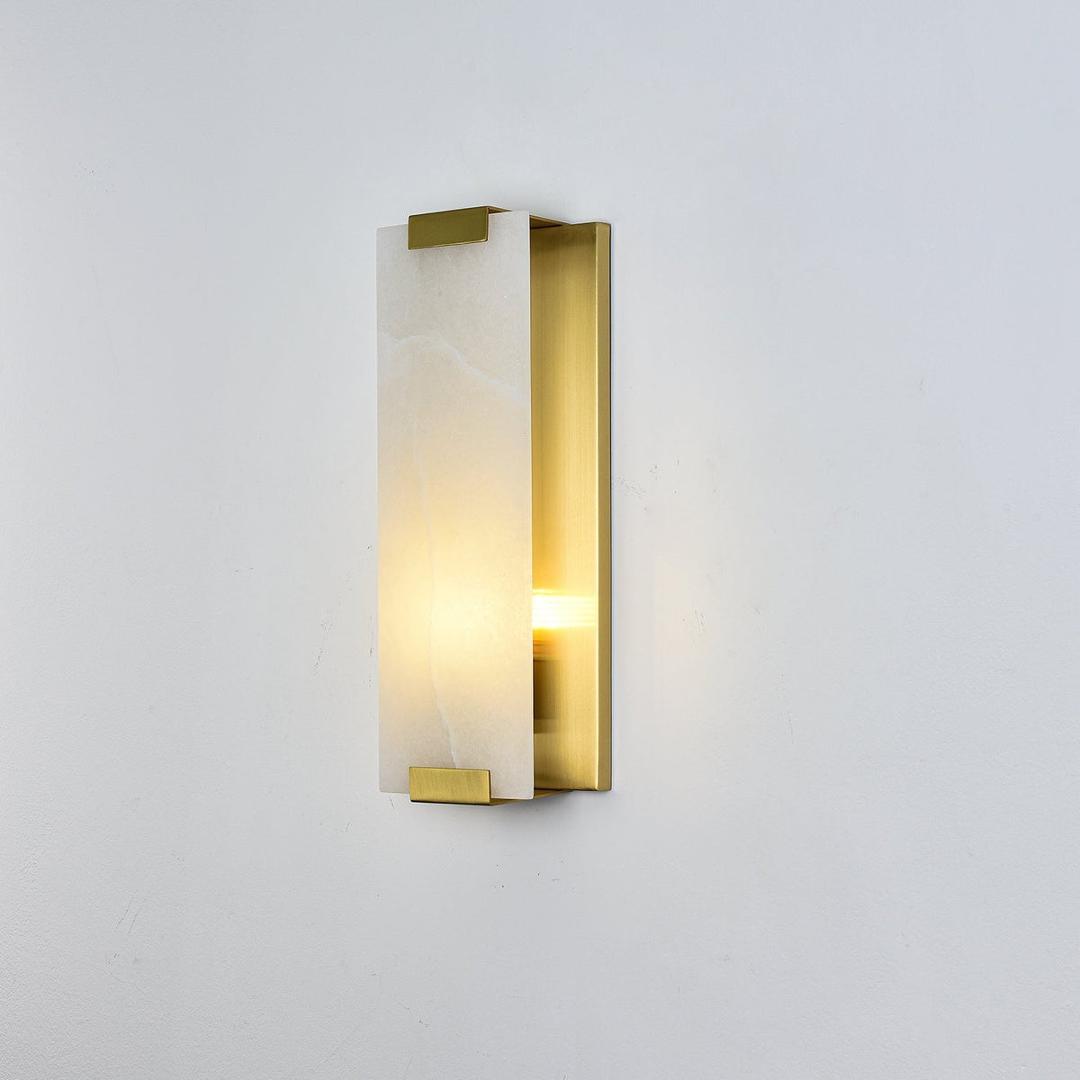 Arrina rechteckige Wandleuchte aus Alabaster