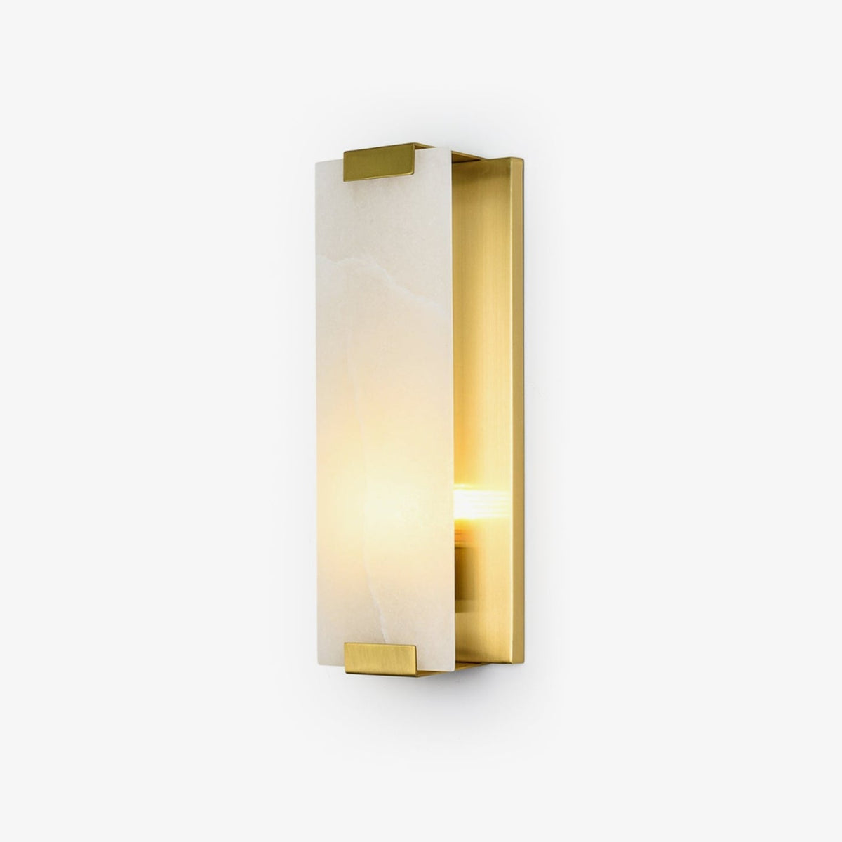 Arrina rechteckige Wandleuchte aus Alabaster