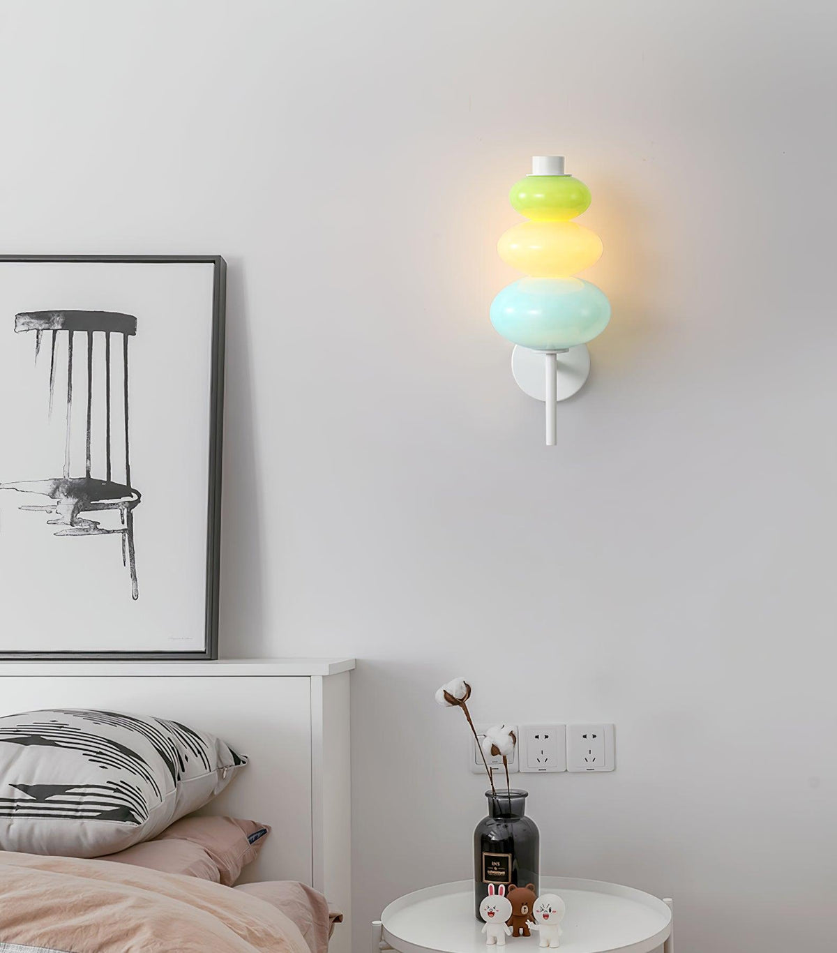 Pebble moderne Wandleuchte aus Glas