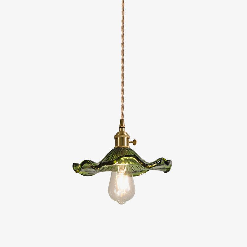 Lioralina Pendelleuchte aus Messing und Glas im Vintage-Stil
