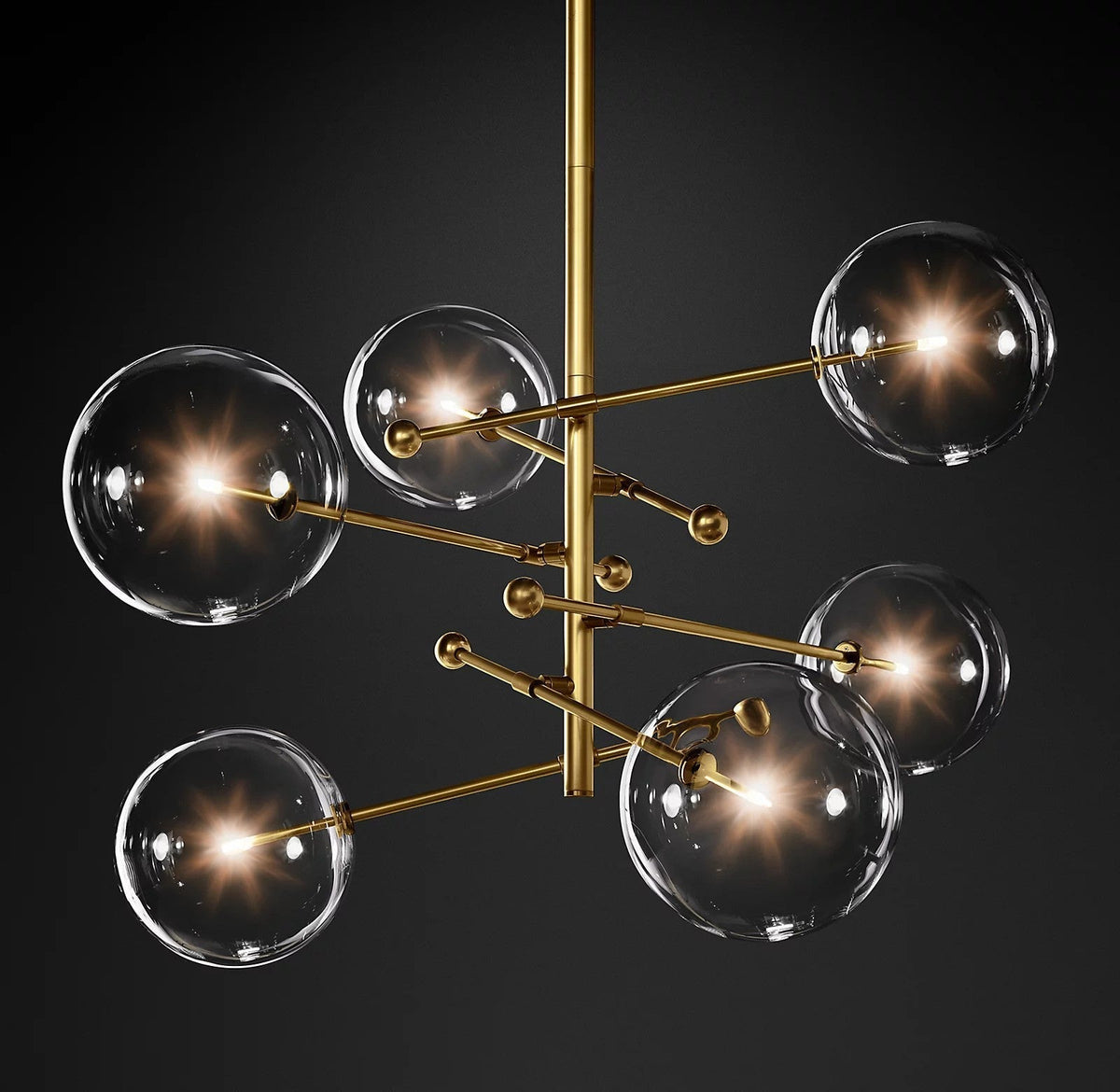 Orbit zeitgenössischer Kronleuchter aus Glas
