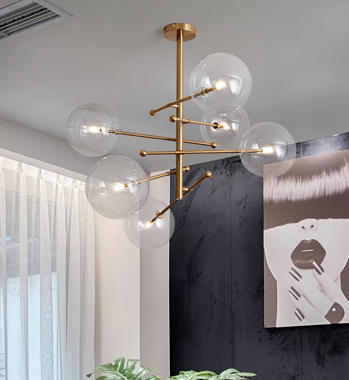 Orbit zeitgenössischer Kronleuchter aus Glas