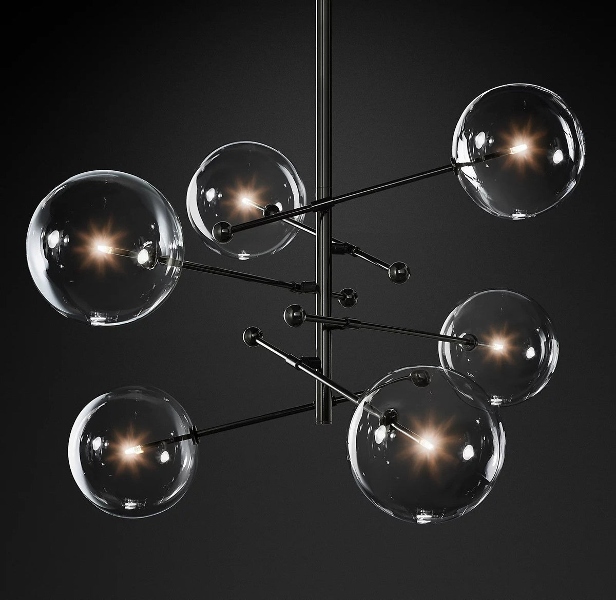 Orbit zeitgenössischer Kronleuchter aus Glas