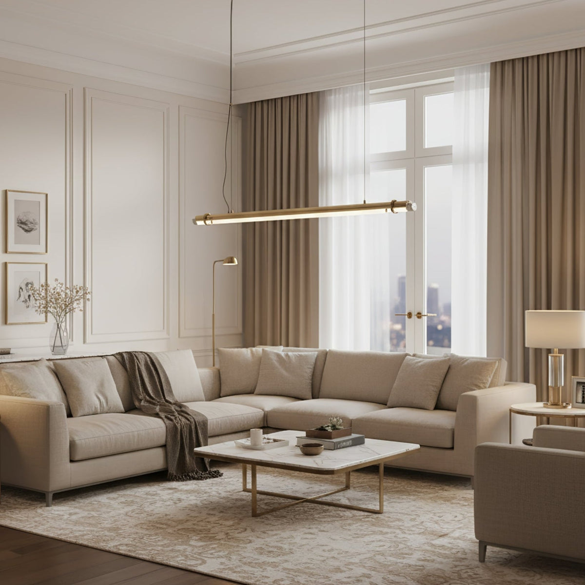 Gleam Bar Linear Pendelleuchte