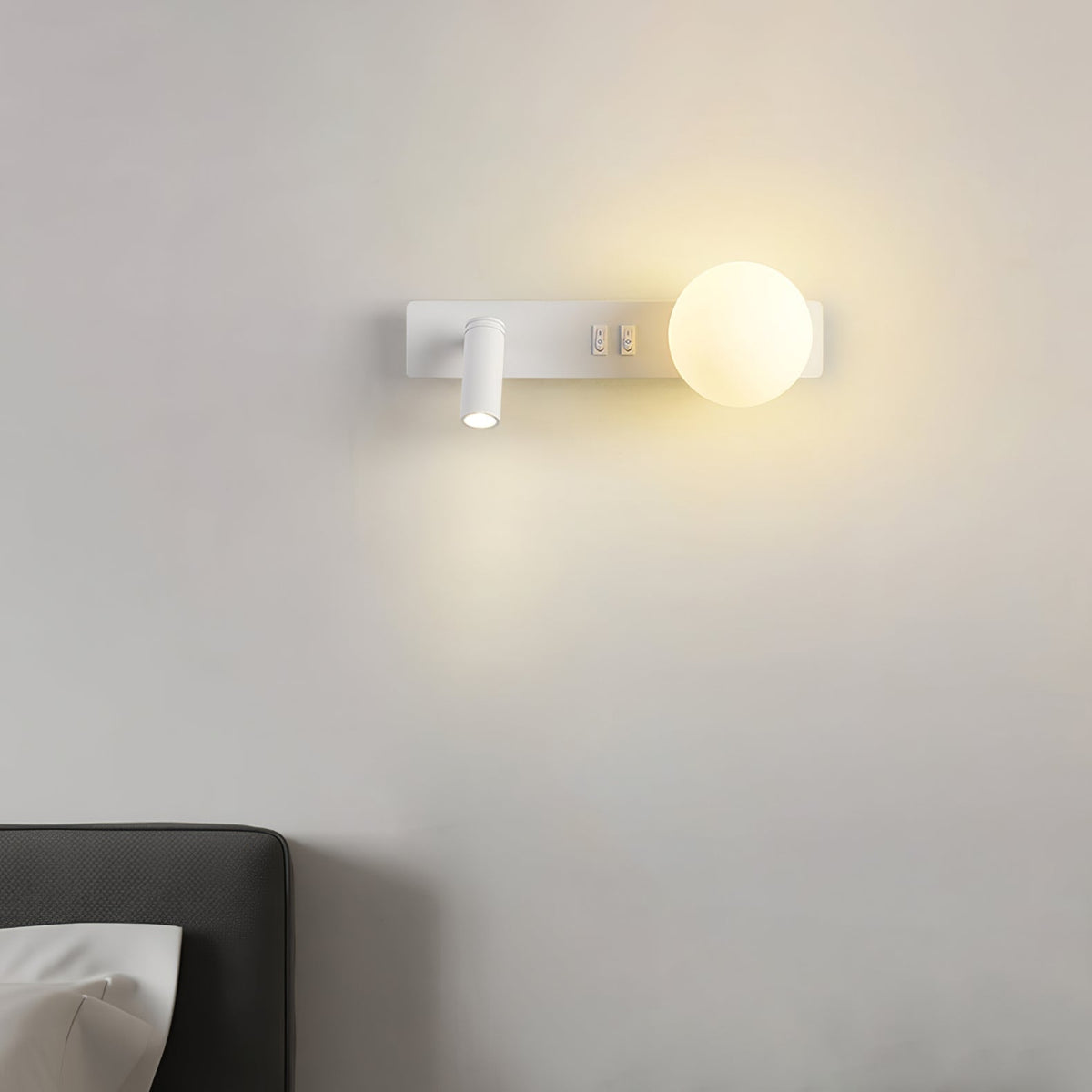 Thalior zeitgenössische minimalistische schlanke Glas-Wandleuchte