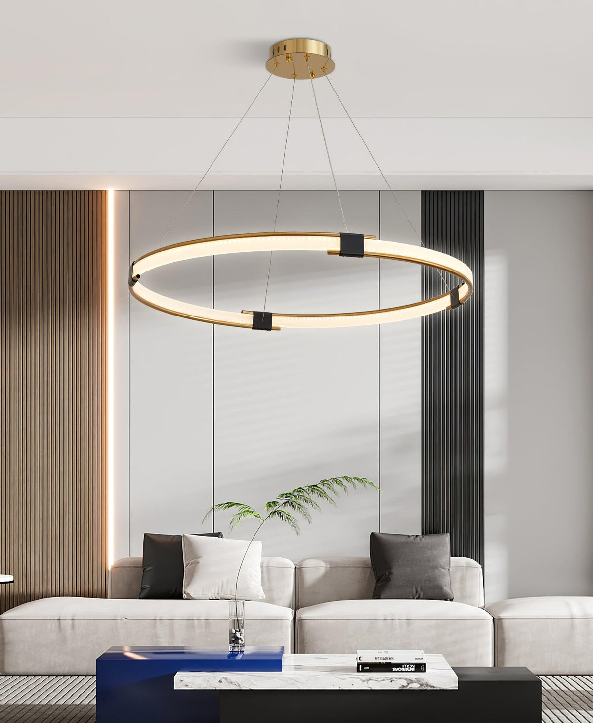 Lavi Kronleuchter Gold Ring LED moderne