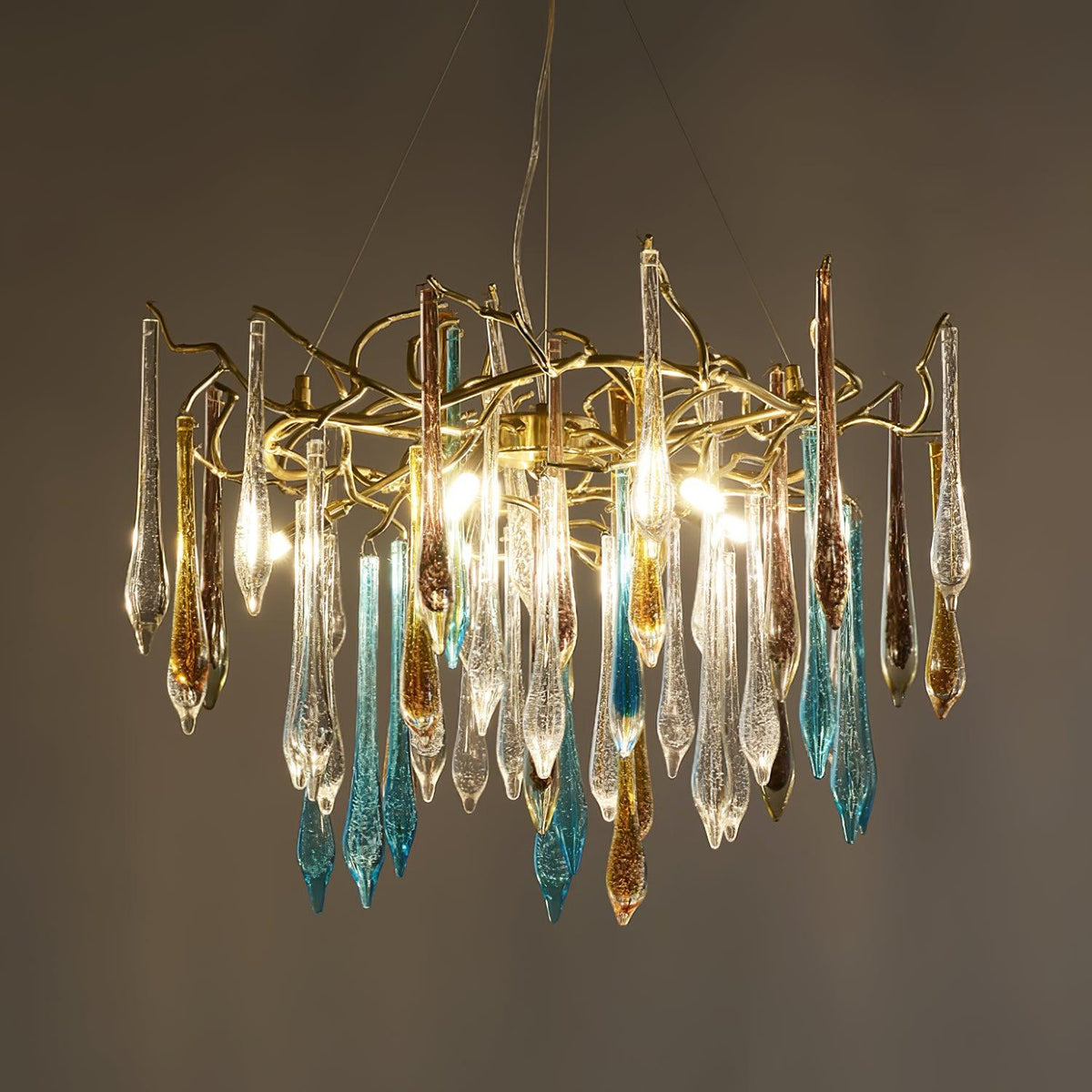 Krashen Kronleuchter, Tropfenförmiges Glas, Luxus