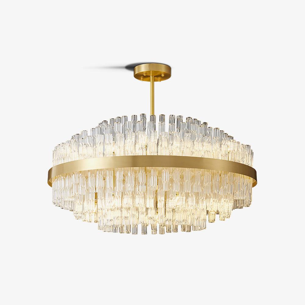 Solivian Kronleuchter Gold Transparente Stange Elegant