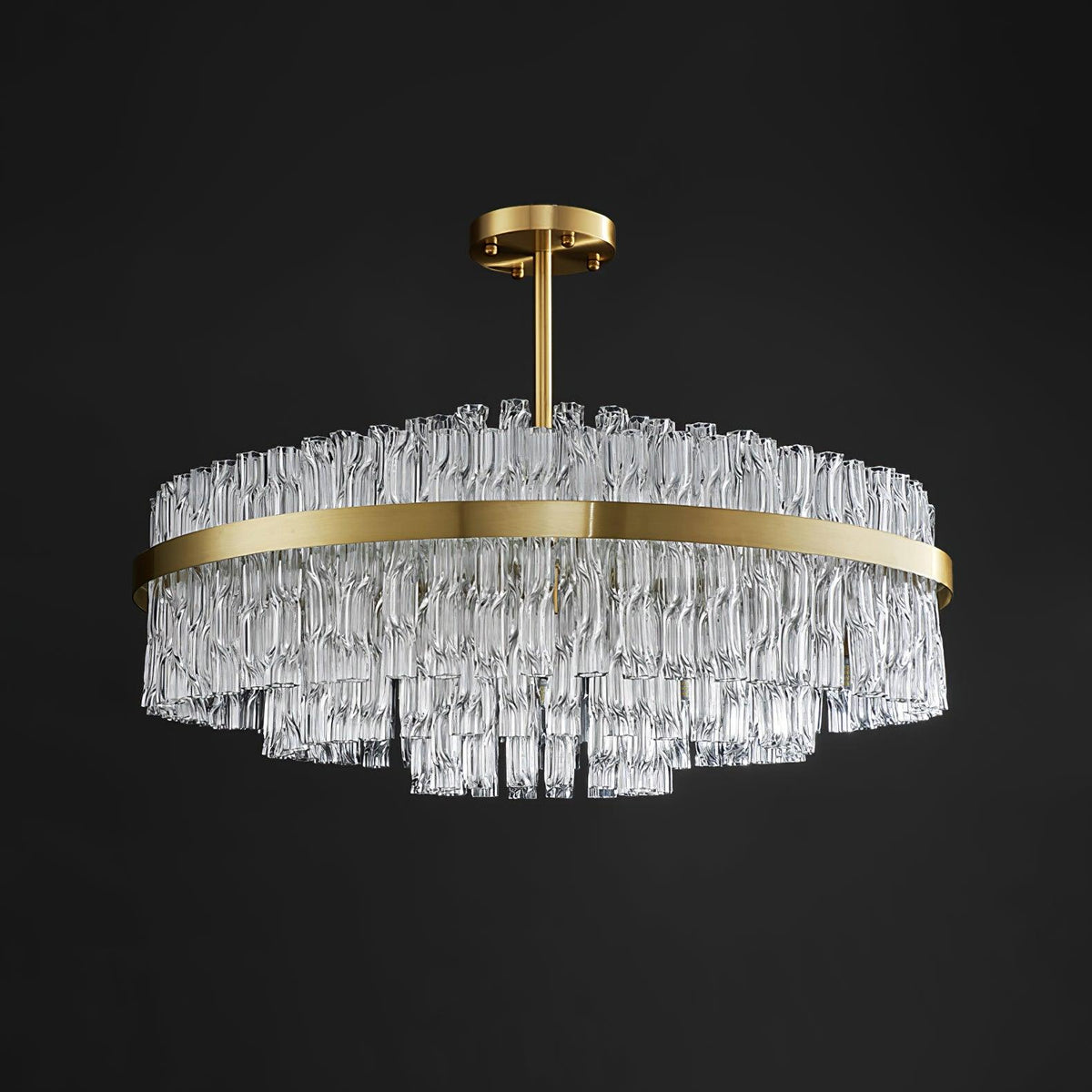 Solivian Kronleuchter Gold Transparente Stange Elegant