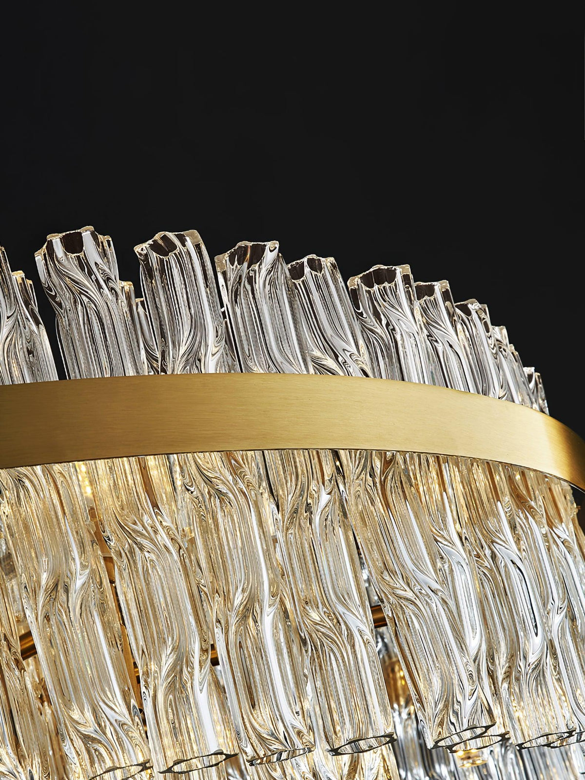 Solivian Kronleuchter Gold Transparente Stange Elegant