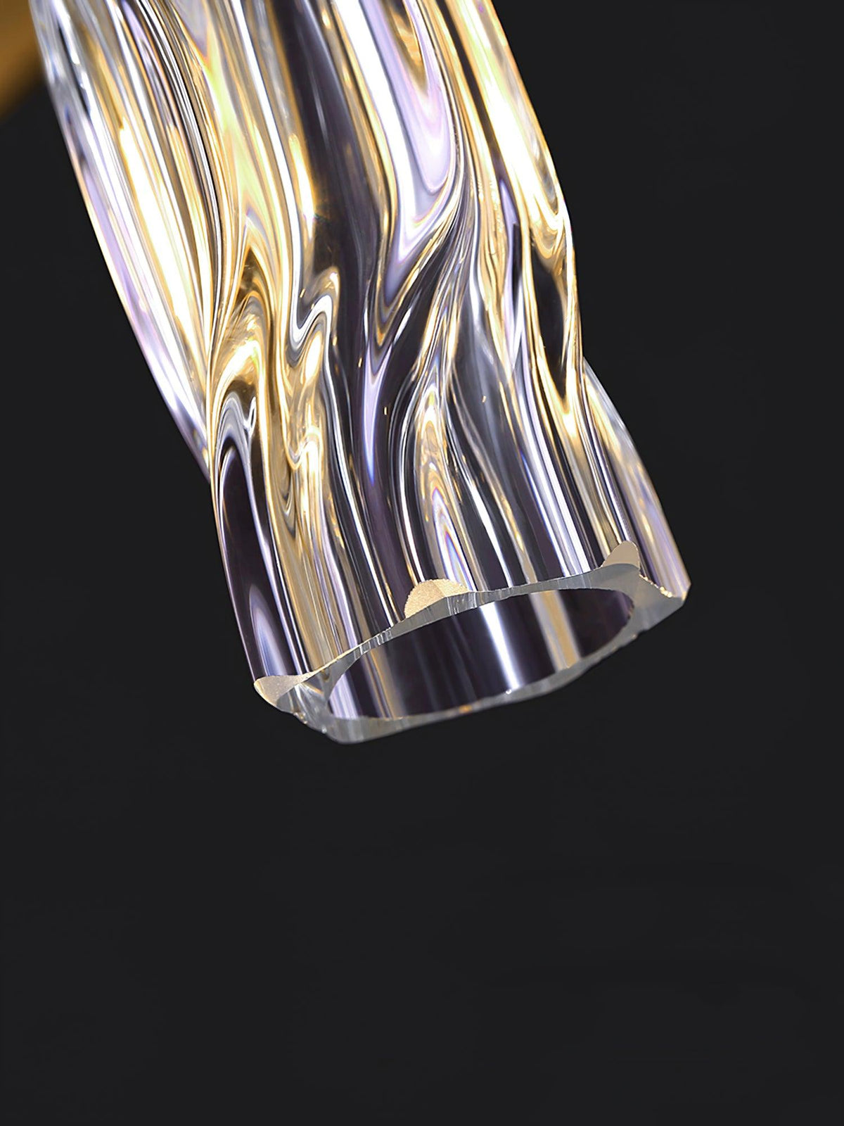 Solivian Kronleuchter Gold Transparente Stange Elegant