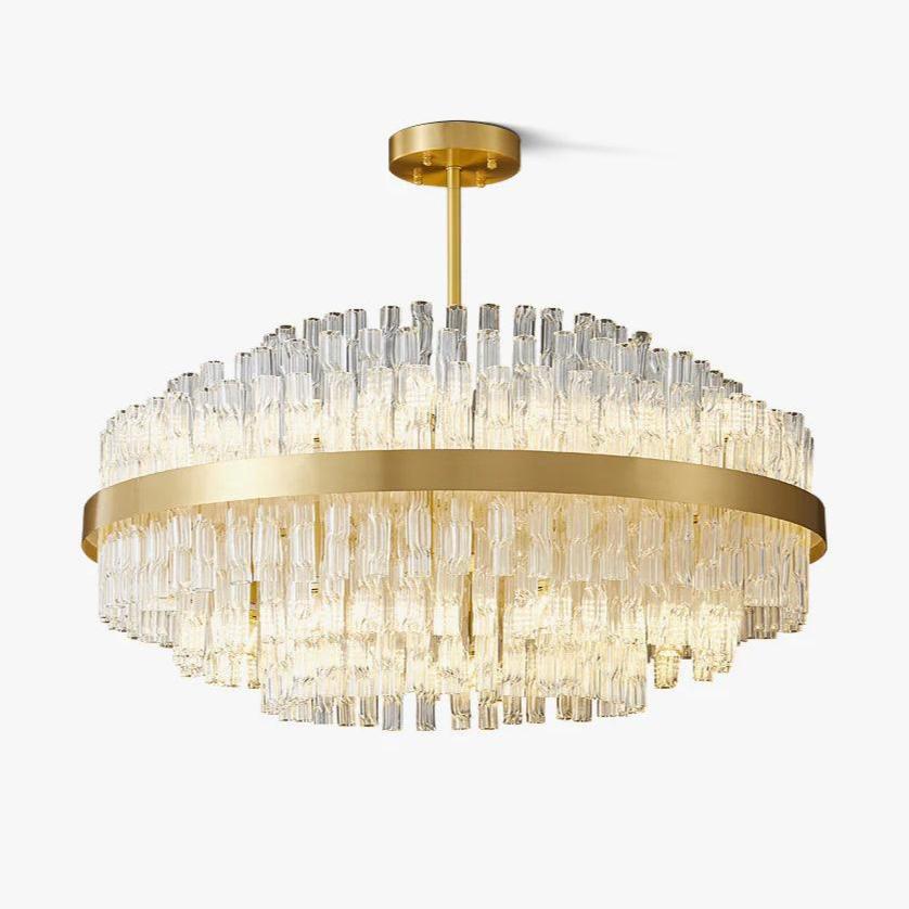 Solivian Kronleuchter Gold Transparente Stange Elegant