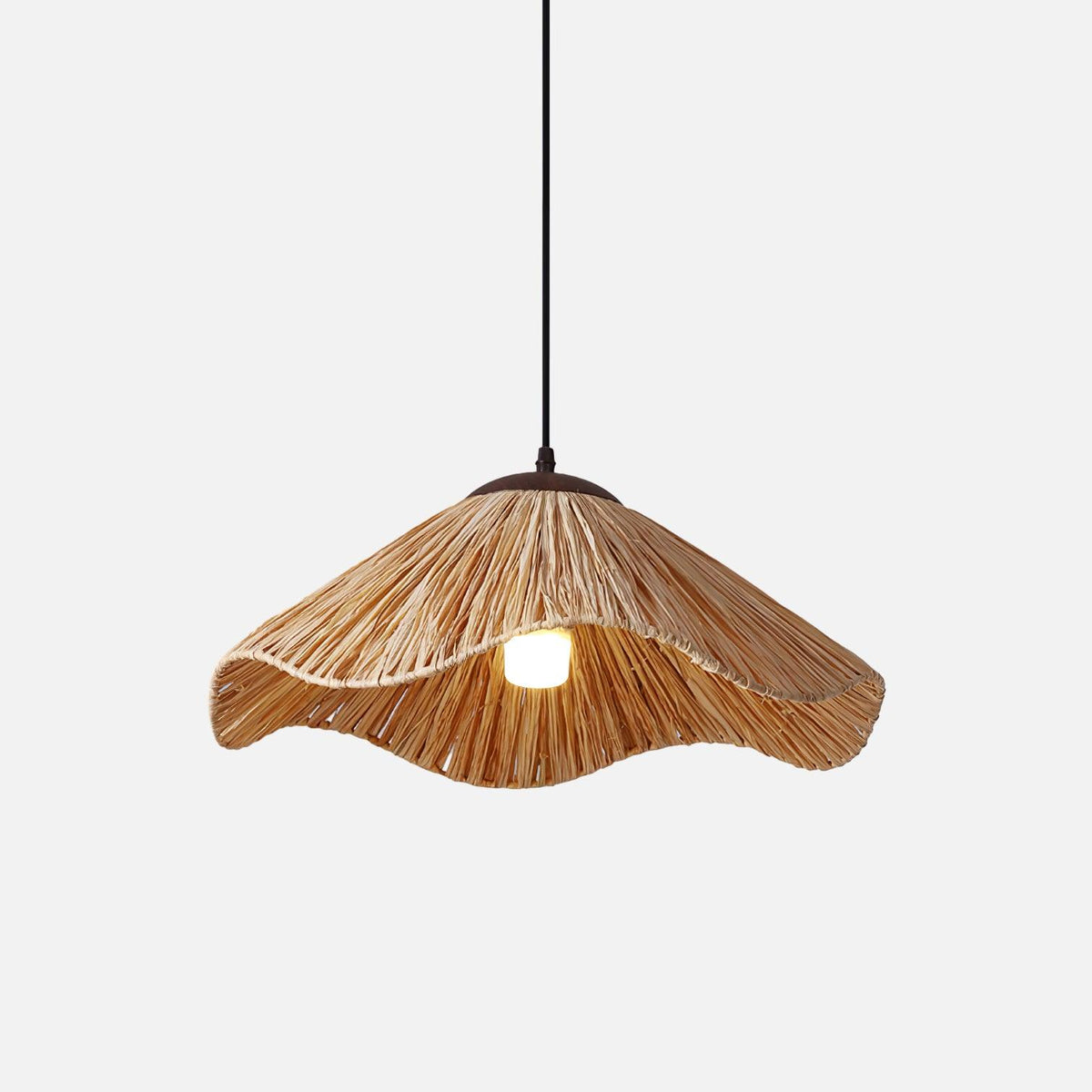 Falinor Pendelleuchte aus Stroh im Boho-Stil