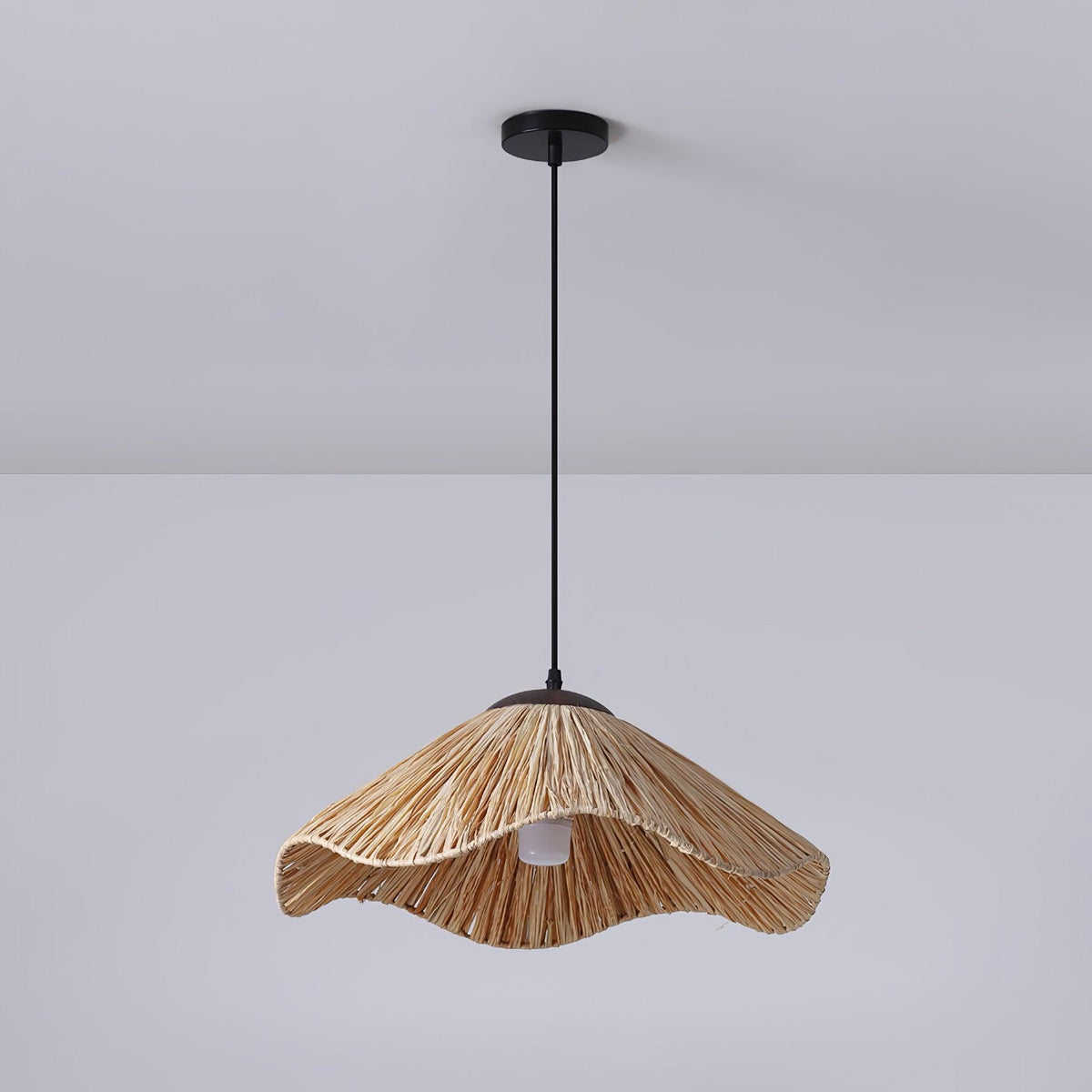 Falinor Pendelleuchte aus Stroh im Boho-Stil