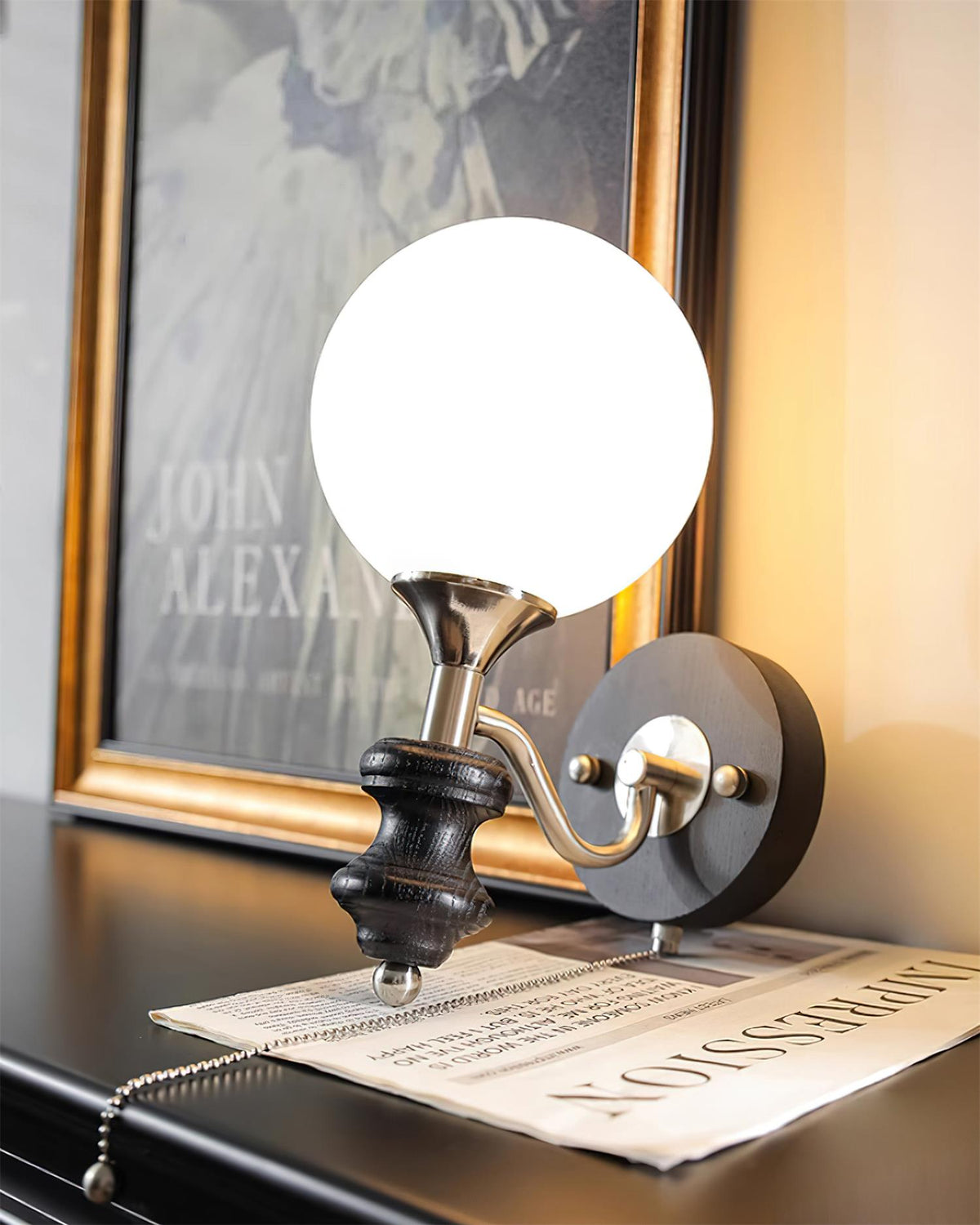 Duvin Wandleuchte Kugelschirm Vintage Minimalistisch Flur | Cielum