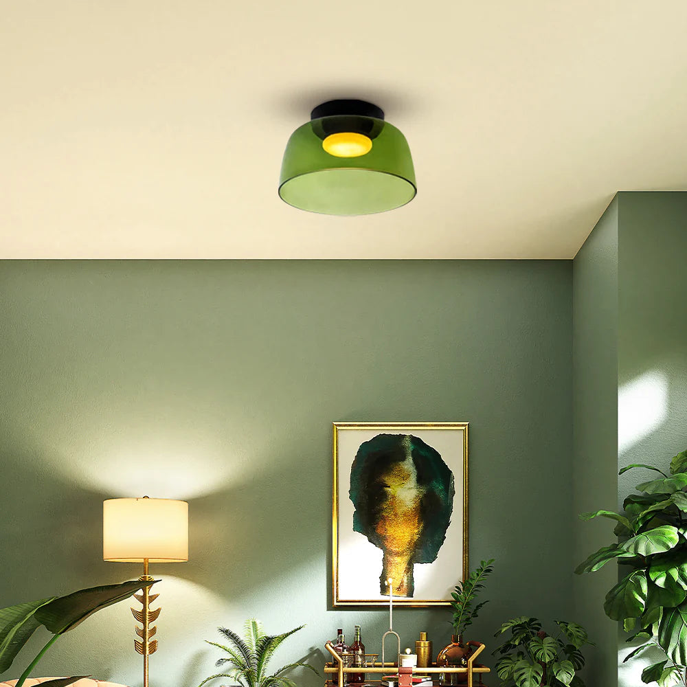 Aria Nordic Deckenleuchte Grün Glas Wohn/Schlafzimmer