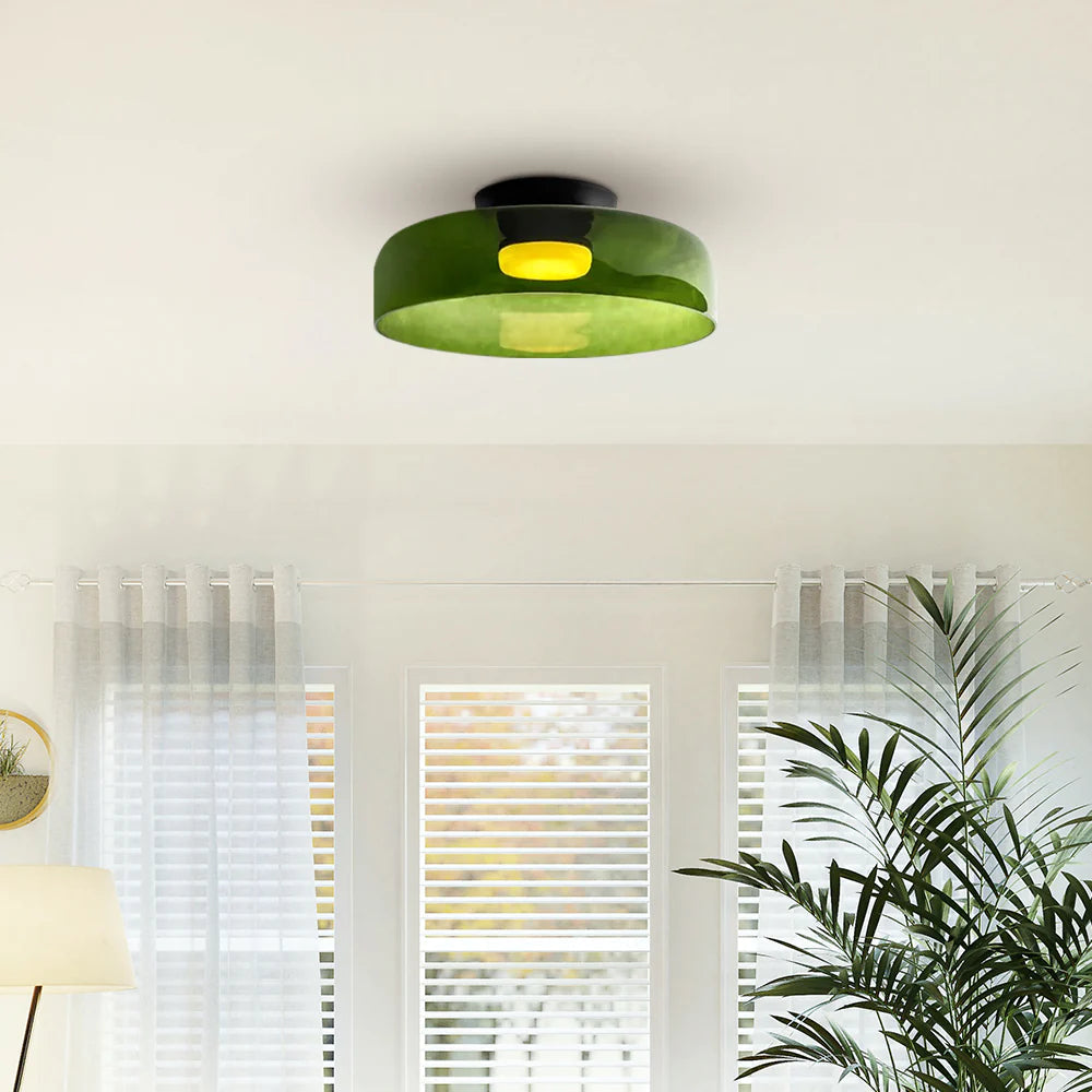 Aria Nordic Deckenleuchte Grün Glas Wohn/Schlafzimmer