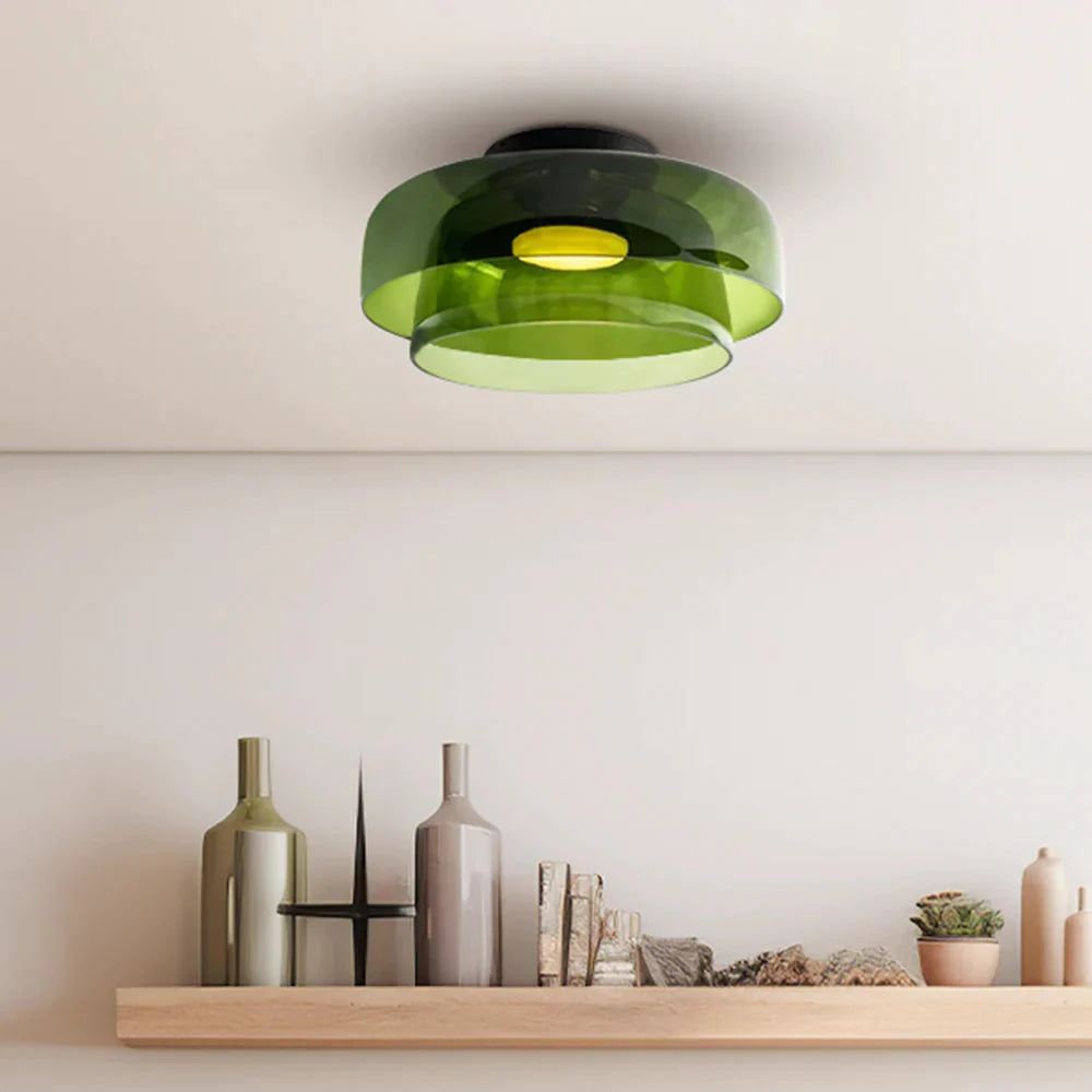 Aria Nordic Deckenleuchte Grün Glas Wohn/Schlafzimmer