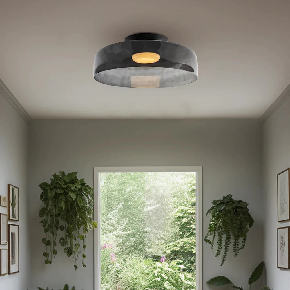 Aria Nordic Deckenleuchte Grün Glas Wohn/Schlafzimmer