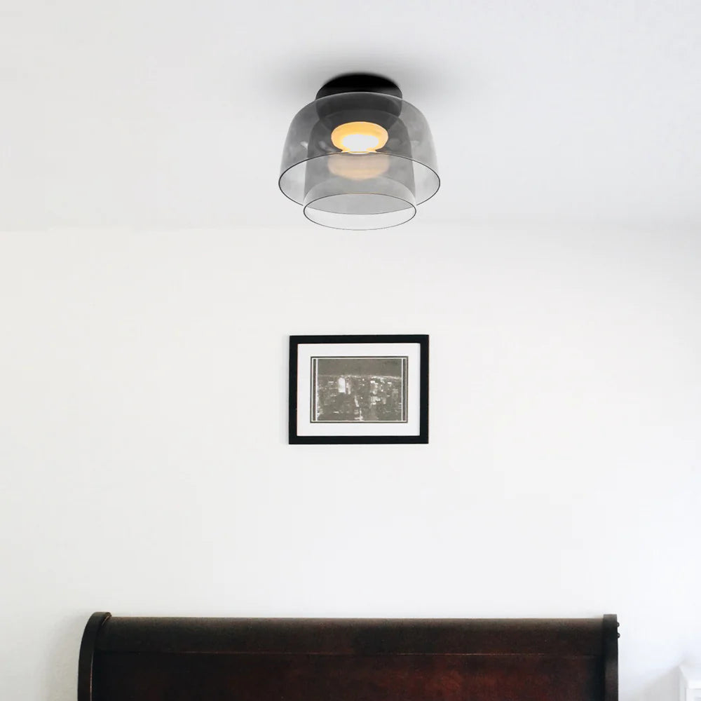Aria Nordic Deckenleuchte Grün Glas Wohn/Schlafzimmer