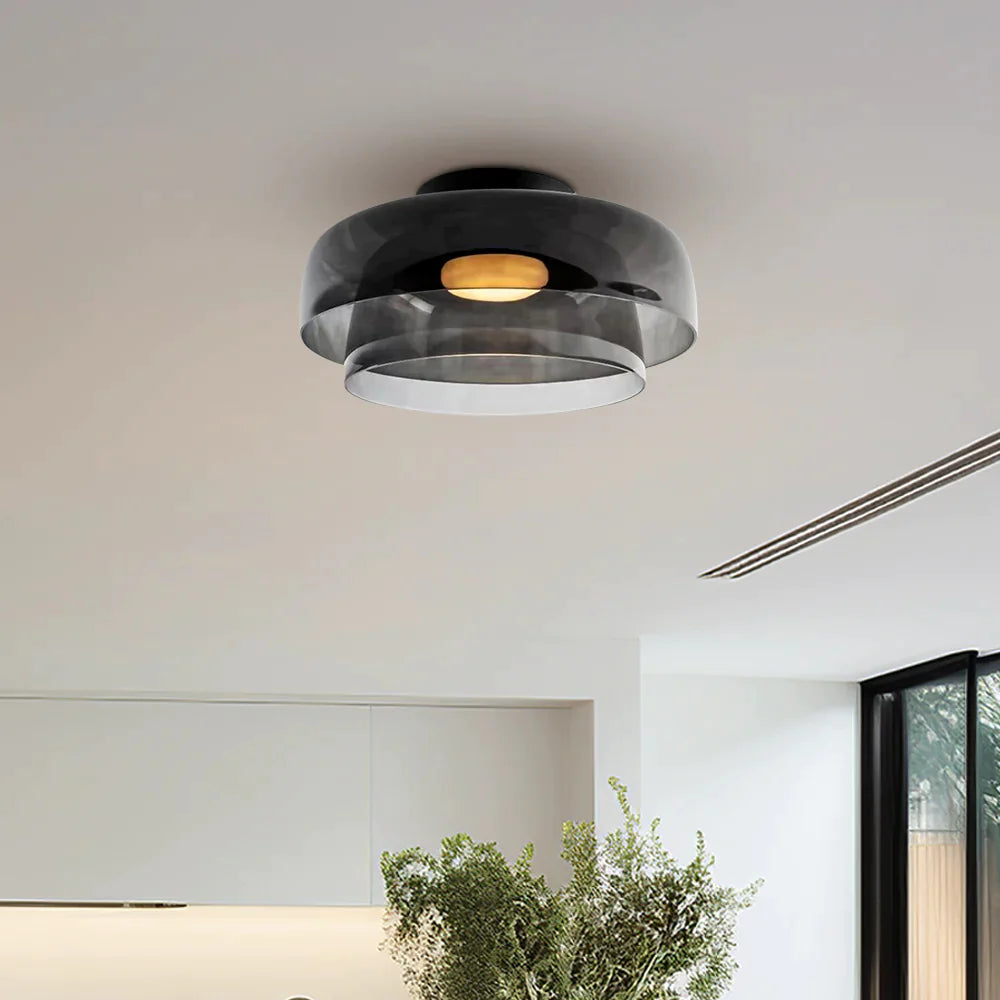 Aria Nordic Deckenleuchte Grün Glas Wohn/Schlafzimmer