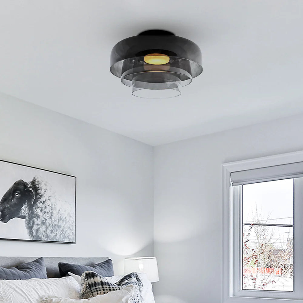 Aria Nordic Deckenleuchte Grün Glas Wohn/Schlafzimmer