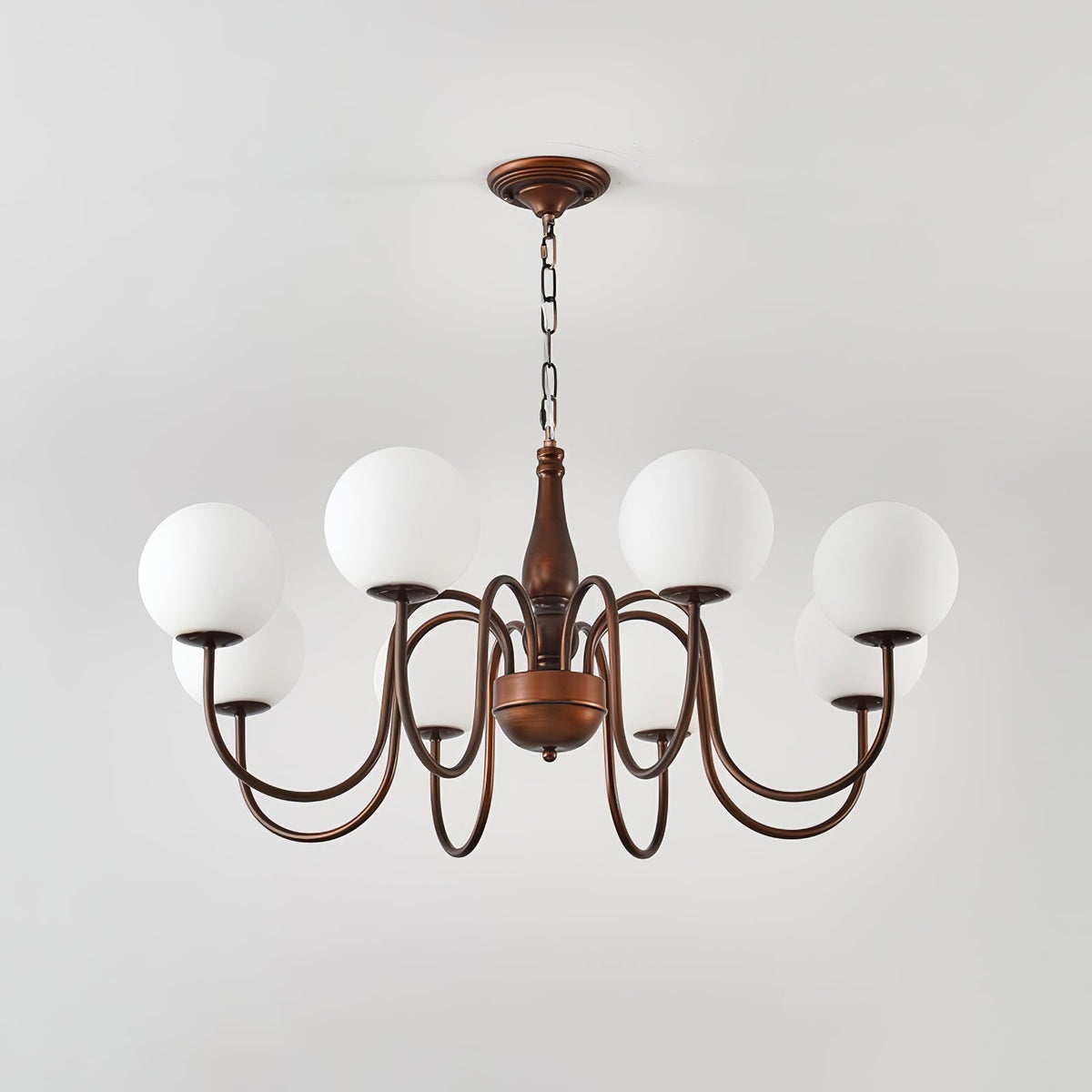 Grelor Kronleuchter Kupfer & Glas Grove Ball