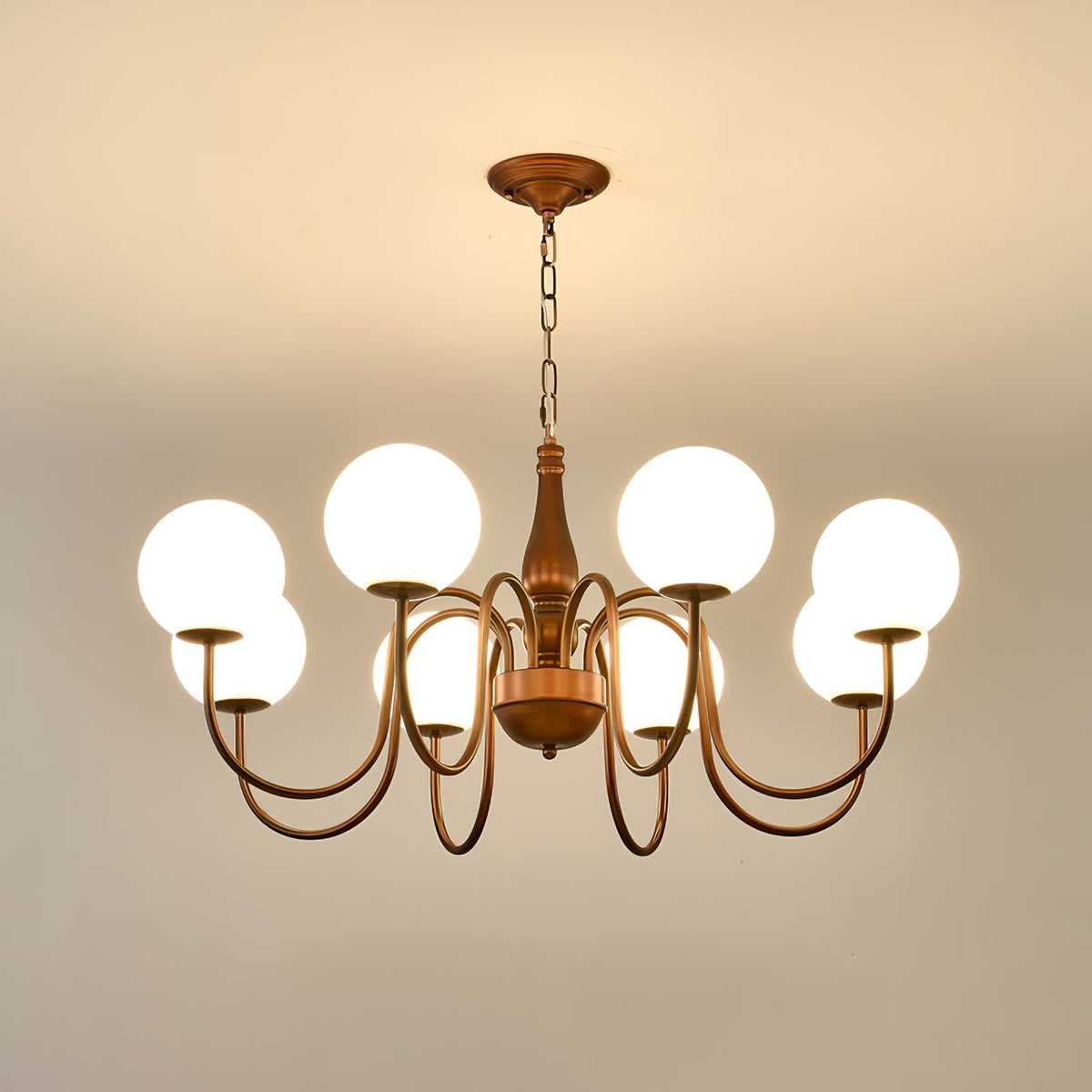 Grelor Kronleuchter Kupfer & Glas Grove Ball